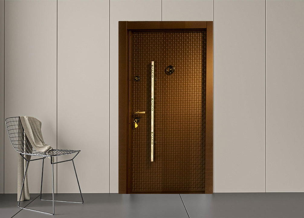 Textured Bronze Security Door