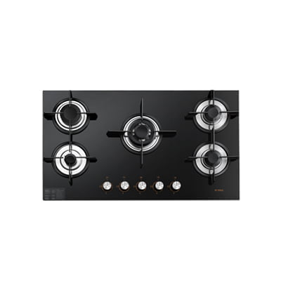 5-Burner Gas Cooktop - Black Glass