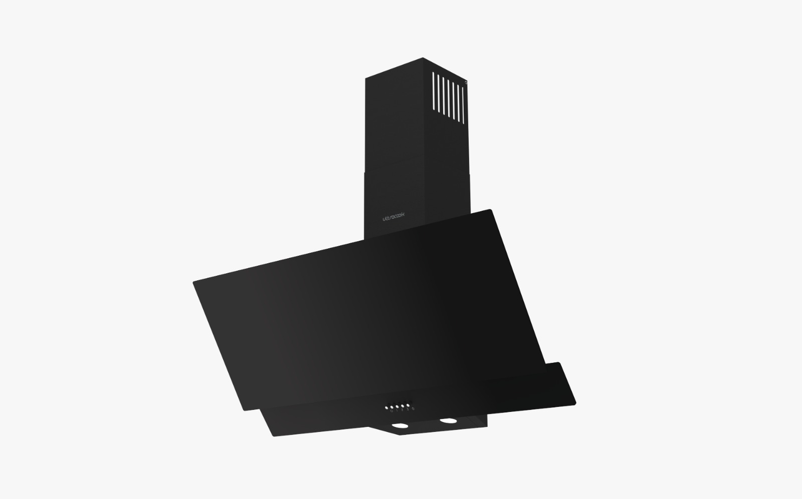 Modern Angled Range Hood - Black